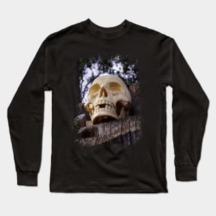 Skull in the woods Long Sleeve T-Shirt